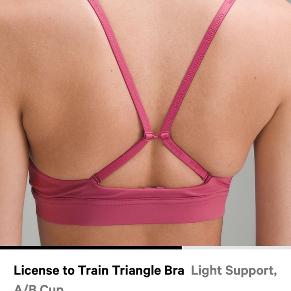Lululemon nwt license to train triangle bra 4 6 washed mauve - Picture 3 of 7